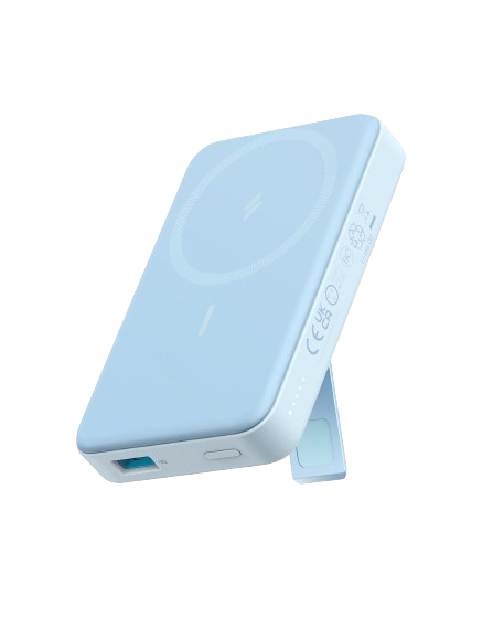 Anker 633 Magnetic Battery in white, showcasing a compact design for convenient charging on-the-go.