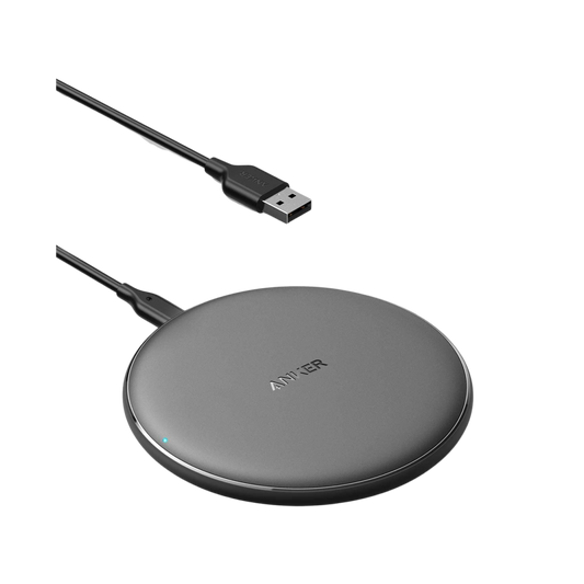 Anker 313 Wireless Charger Pad with a sleek design, ideal for efficient charging of compatible devices.