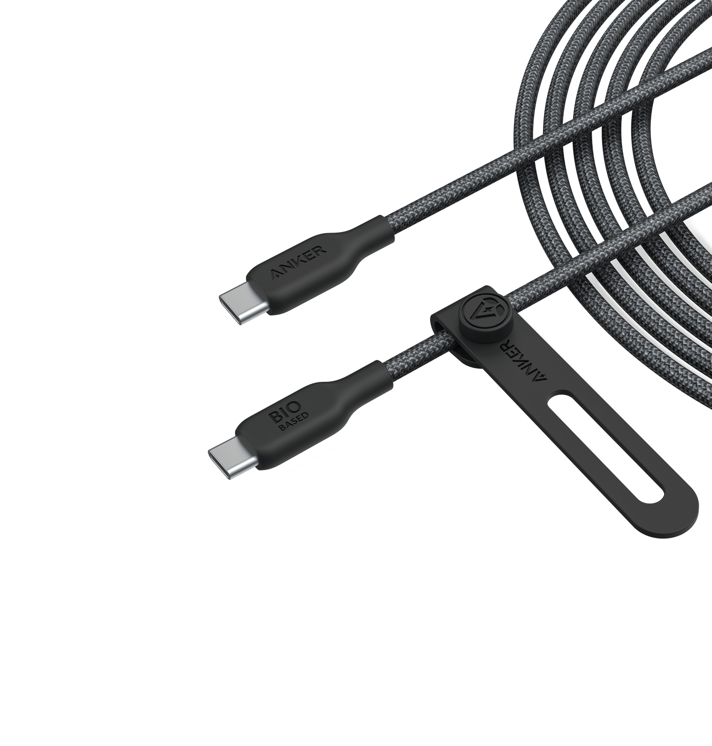 Anker 543 USB C to USB C charging cable, 10 ft long, designed for fast 240W power delivery and efficient charging.