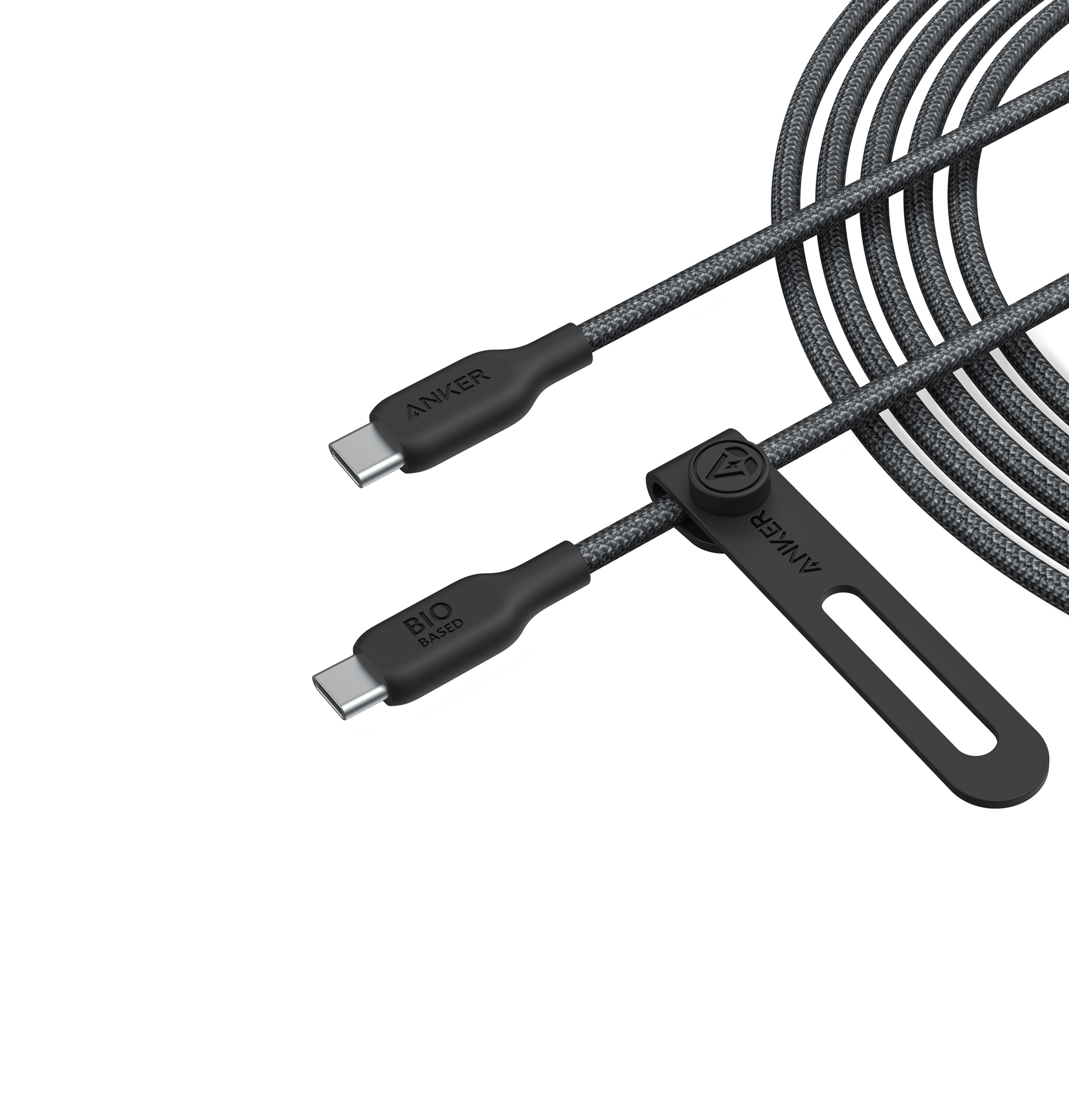 Anker 543 USB C to USB C charging cable, 10 ft long, designed for fast 240W power delivery and efficient charging.