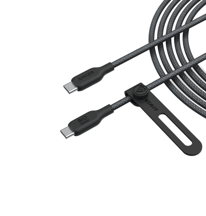 Anker 543 USB C to USB C charging cable, 10 ft long, designed for fast 240W power delivery and efficient charging.