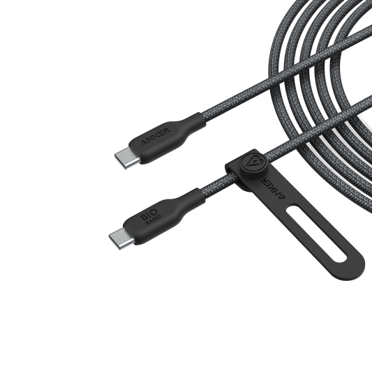 Anker 543 USB C to USB C charging cable, 10 ft long, designed for fast 240W power delivery and efficient charging.