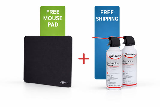 Innovera IVR10012 Compressed Air Duster Cleaner 10 oz (2-Pack) for Keyboard & Electronics with Bundle