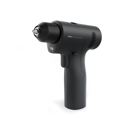 HOTO 16V Brushless Drill showcasing a compact design with ergonomic handle and drill bit attachment for versatile use.