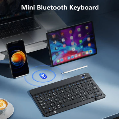 Bluetooth wireless keyboard from Electronics Den with a sleek design and compact layout on a white background.
