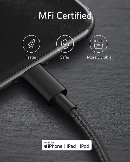 Ezybuy Anker B-331-B USB-C to Lightning cable, showcasing a sleek design with connectors on both ends.