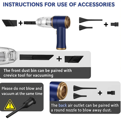 Instructions for using accessories with a vacuum cleaner on a white background
