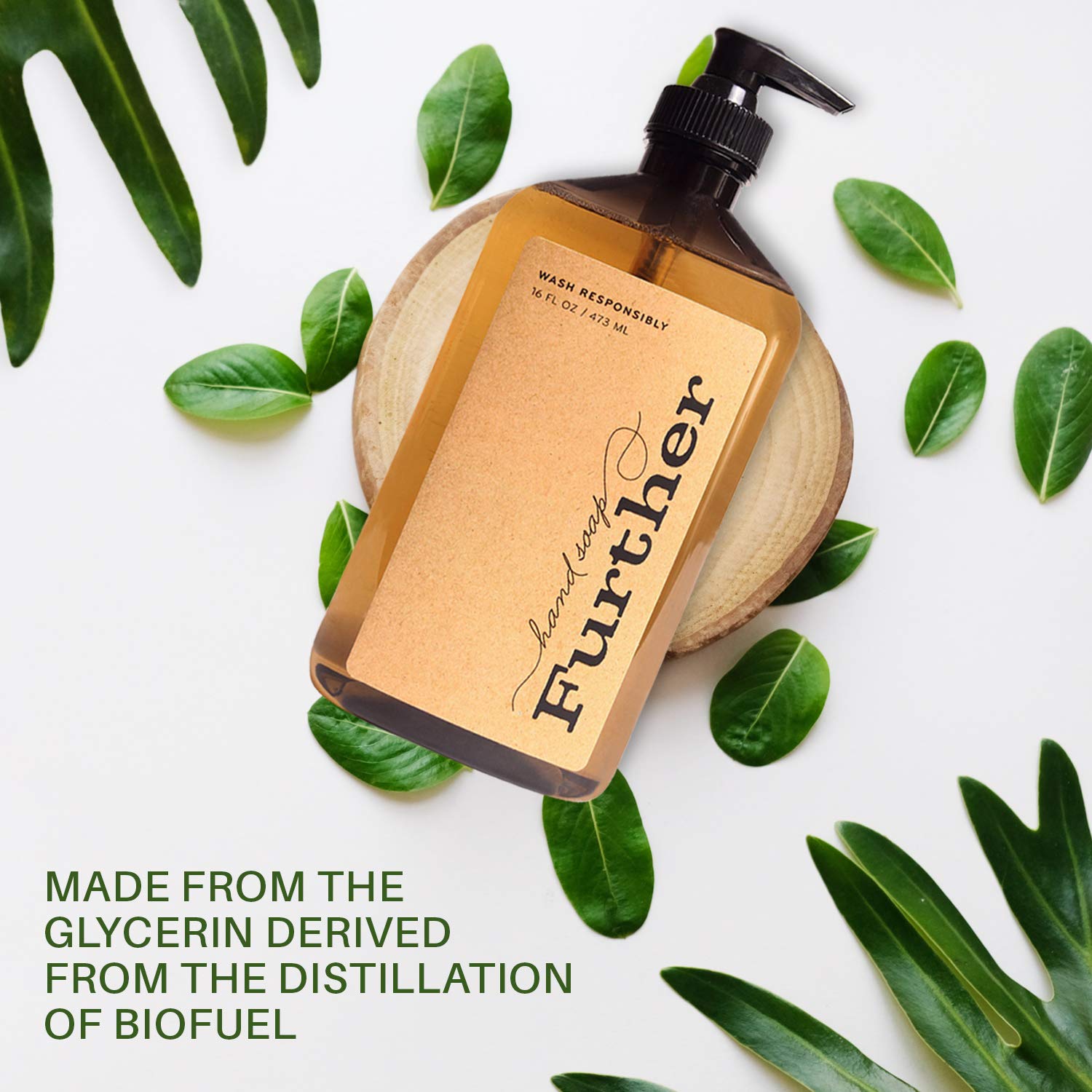 Further Glycerin Hand Soap, 16 Fluid Ounces (Pack of 2) - Sustainable, Natural Liquid Soap