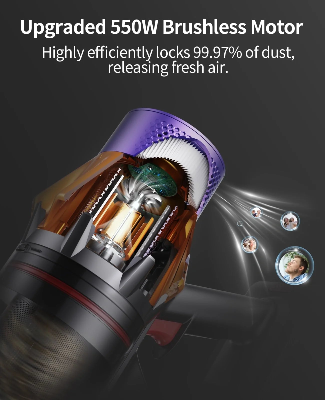 Honiture X7 cordless vacuum cleaner with a sleek design, handheld and stick vacuum features, ideal for quick home cleaning.